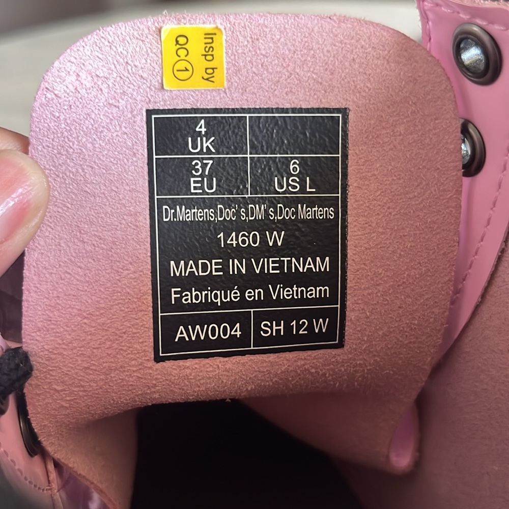 Dr. Marten 1460 Pink Pastel Chunky Boots Sz 6 - Picture 8 of 9